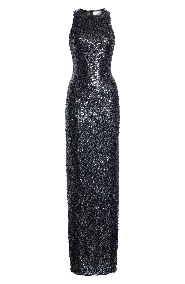 Galvan Sequin Racerback Column Gown, Alternate, color, 