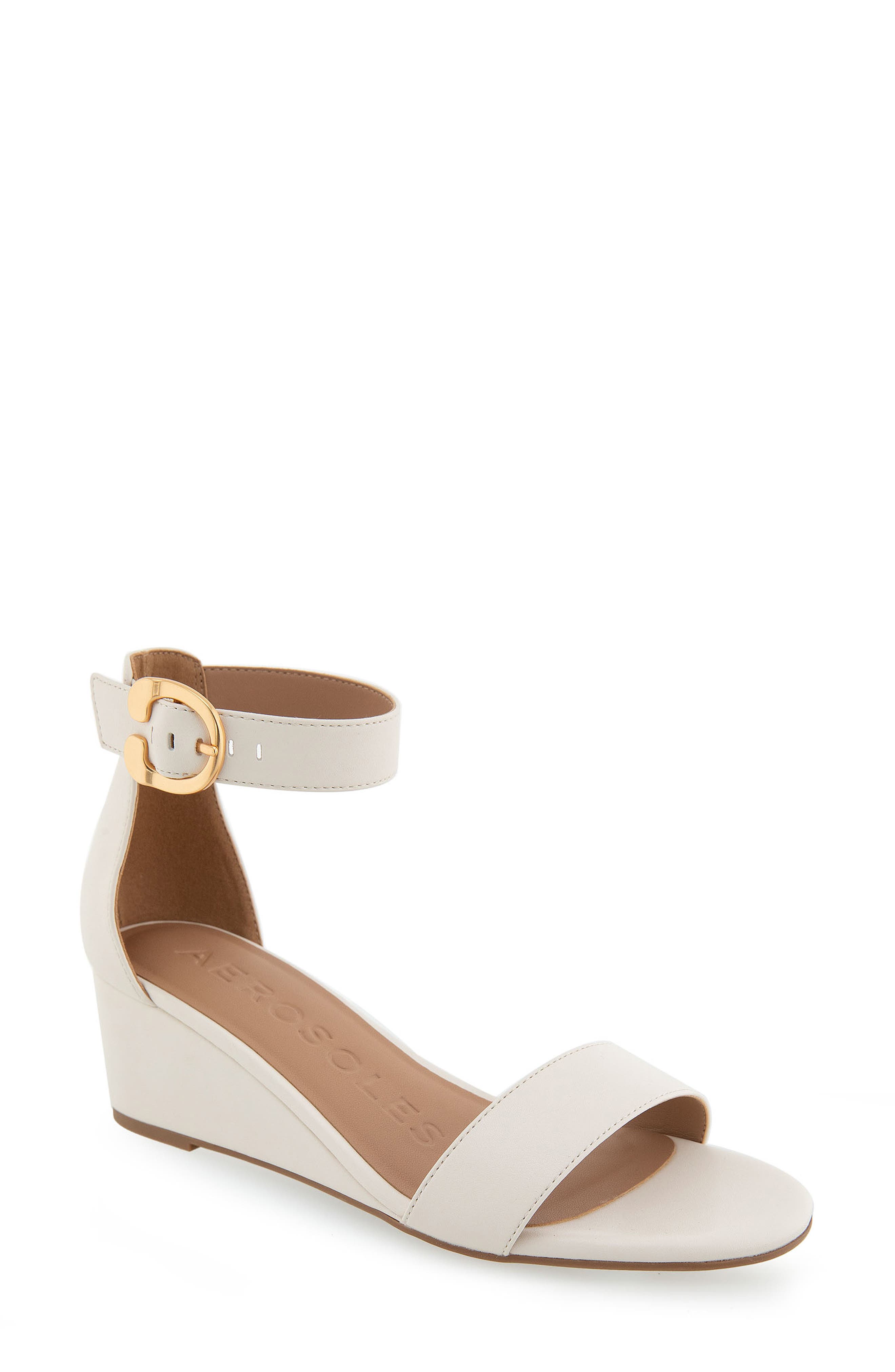 Willis Wedge Heel Sandal, Main, color, EGGNOG PU LEATHER