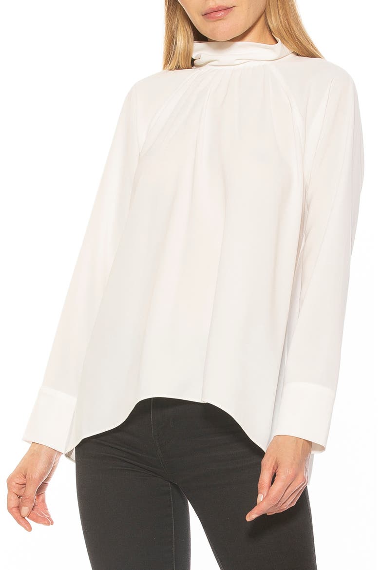 Danielle Draped Blouse, Main, color, IVORY