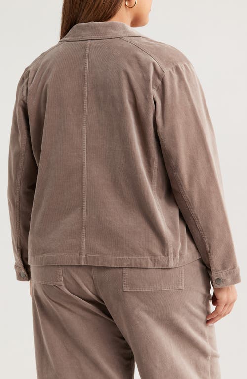 Eileen Fisher Stretch Cotton Corduroy Jacket In Brown