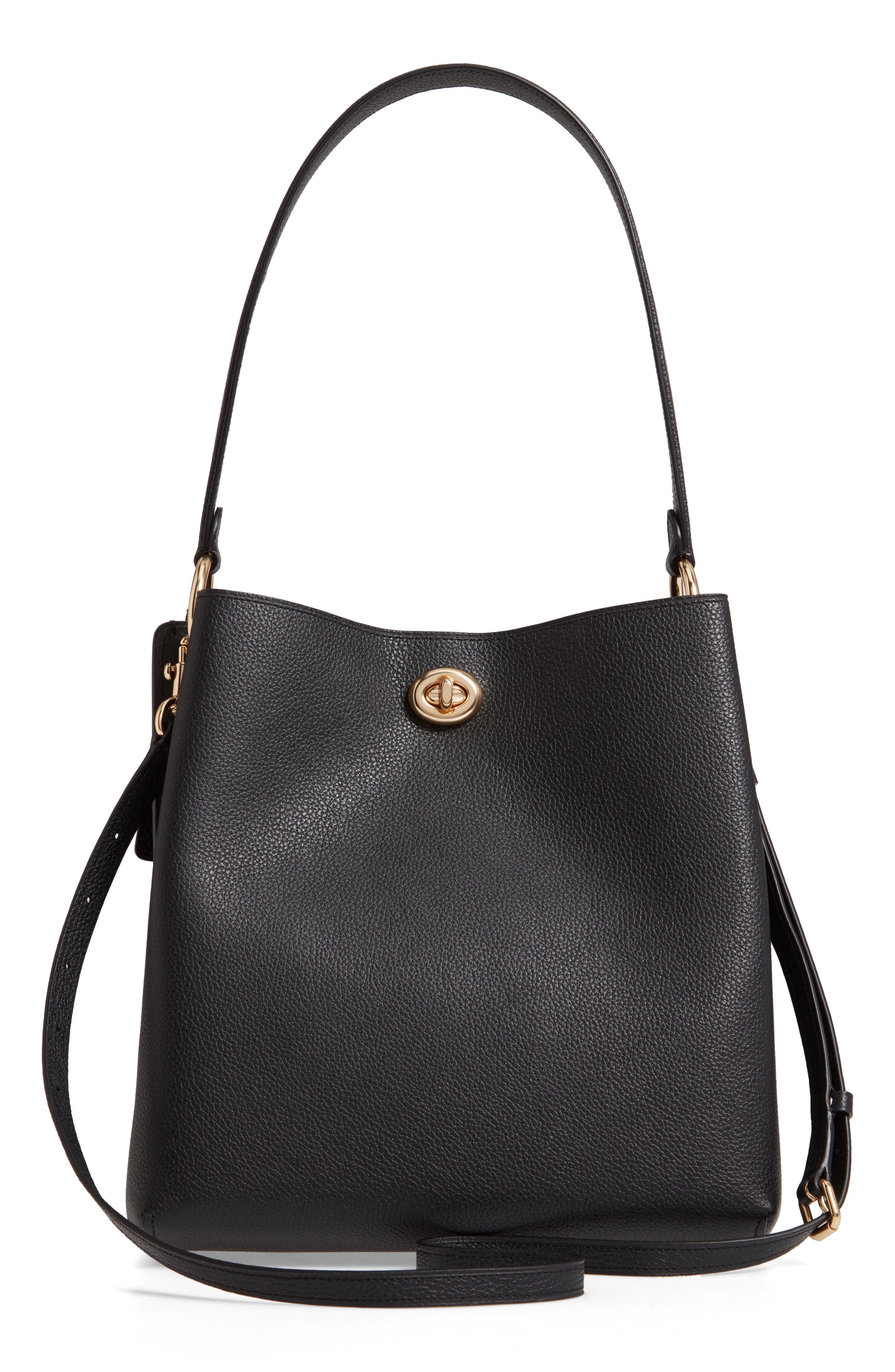 COACH Charlie Leather Bucket Bag, Alternate, color, 