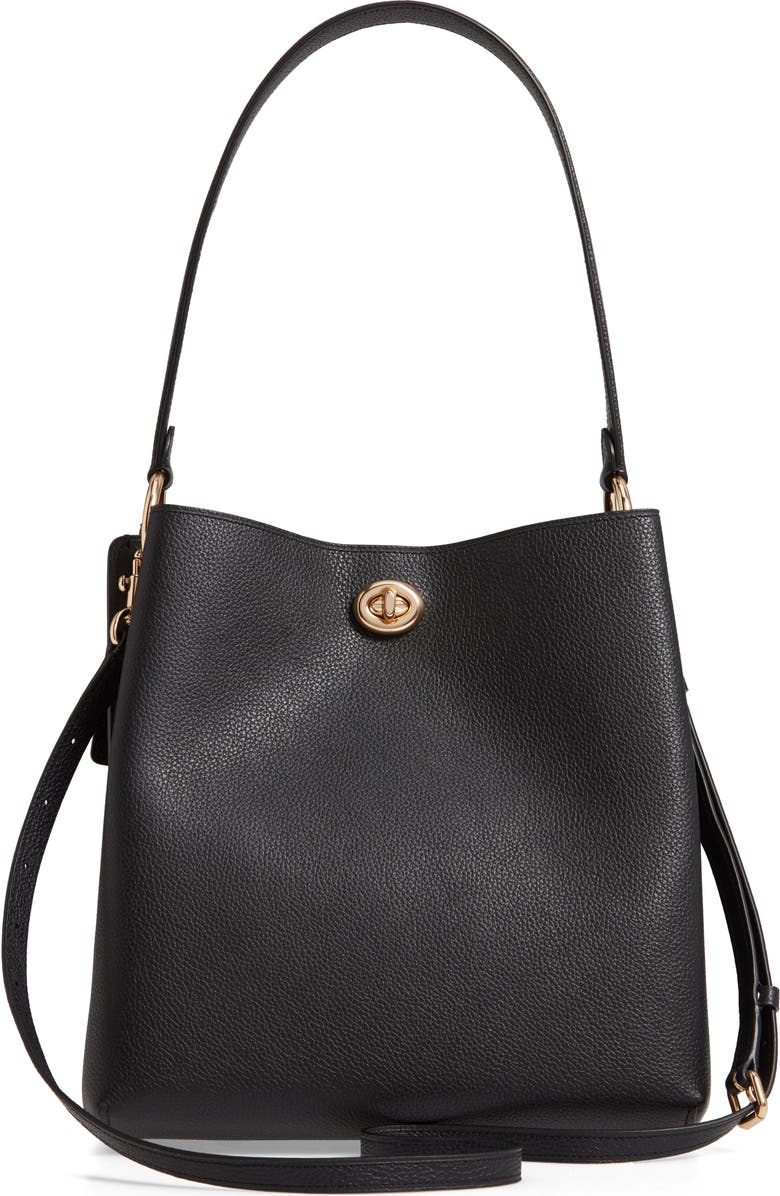 COACH Charlie Leather Bucket Bag, Alternate, color,