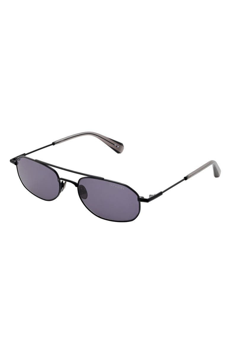 AllSaints Indigo 55mm Oval Sunglasses, Alternate, color, Matte Black
