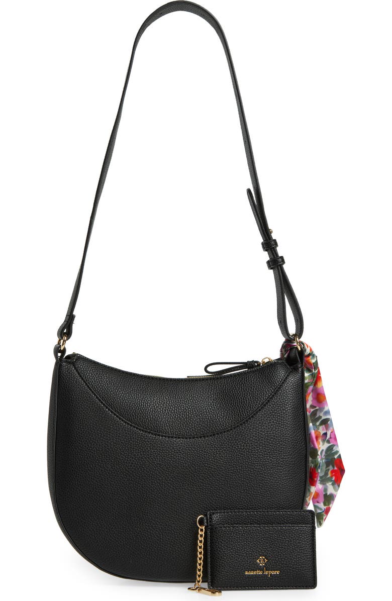 Nanette Lepore Scarf Crescent Shoulder Bag, Alternate, color,