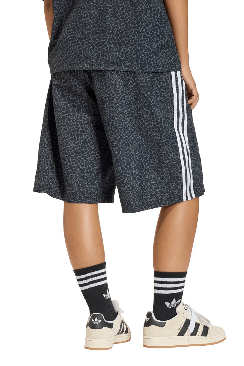 Print Long Shorts, Alternate, color, BLACK/ GREY SIX