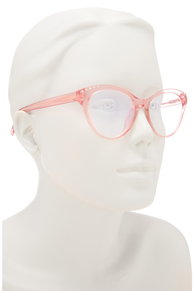 xara 51mm cat eye reading glasses, Alternate, color, PINK