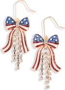 Leith Americana Bow Drop Earrings