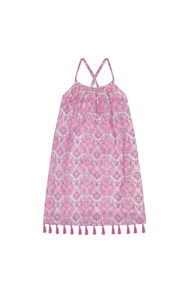 Mer St. Barth Mini Chantal Girl's Sundress Pink Paisley, Main, color, 
