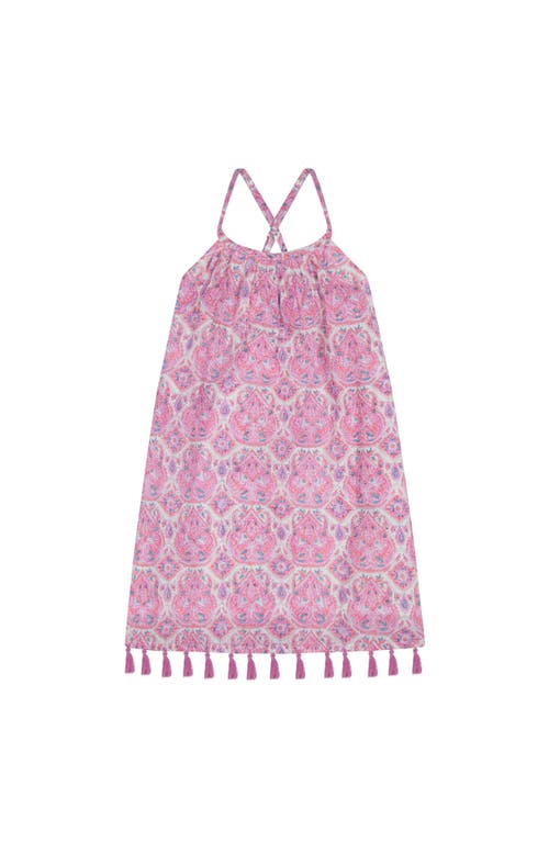 Mer St. Barth Mini Chantal Girl's Sundress Pink Paisley In Pink