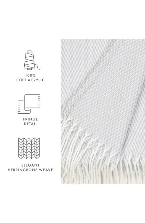 Ienjoy Home Herringbone Throw Blanket In Light Gray