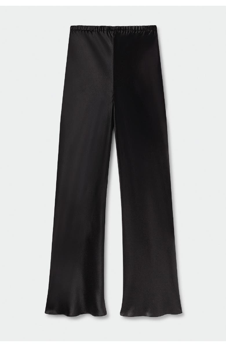 SILK LAUNDRY BIAS CUT PANTS BLACK, Alternate, color, 