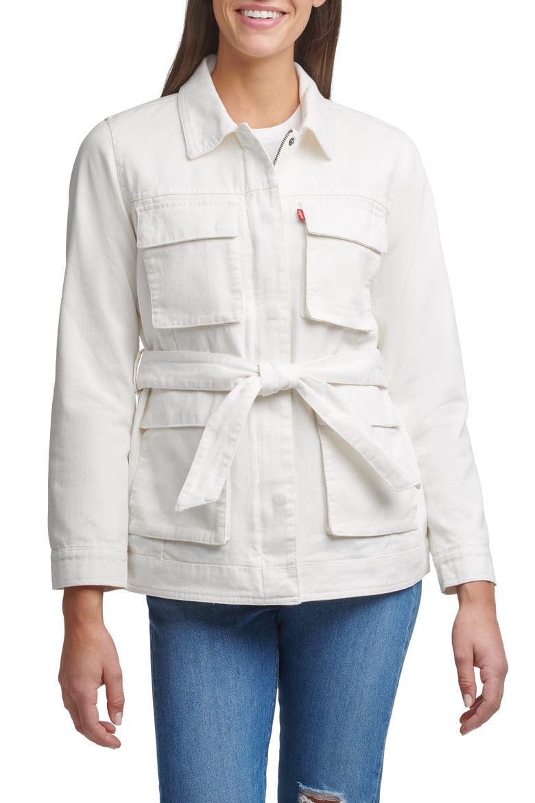 Levi's® Safari Denim Jacket, Main, color, WHITE