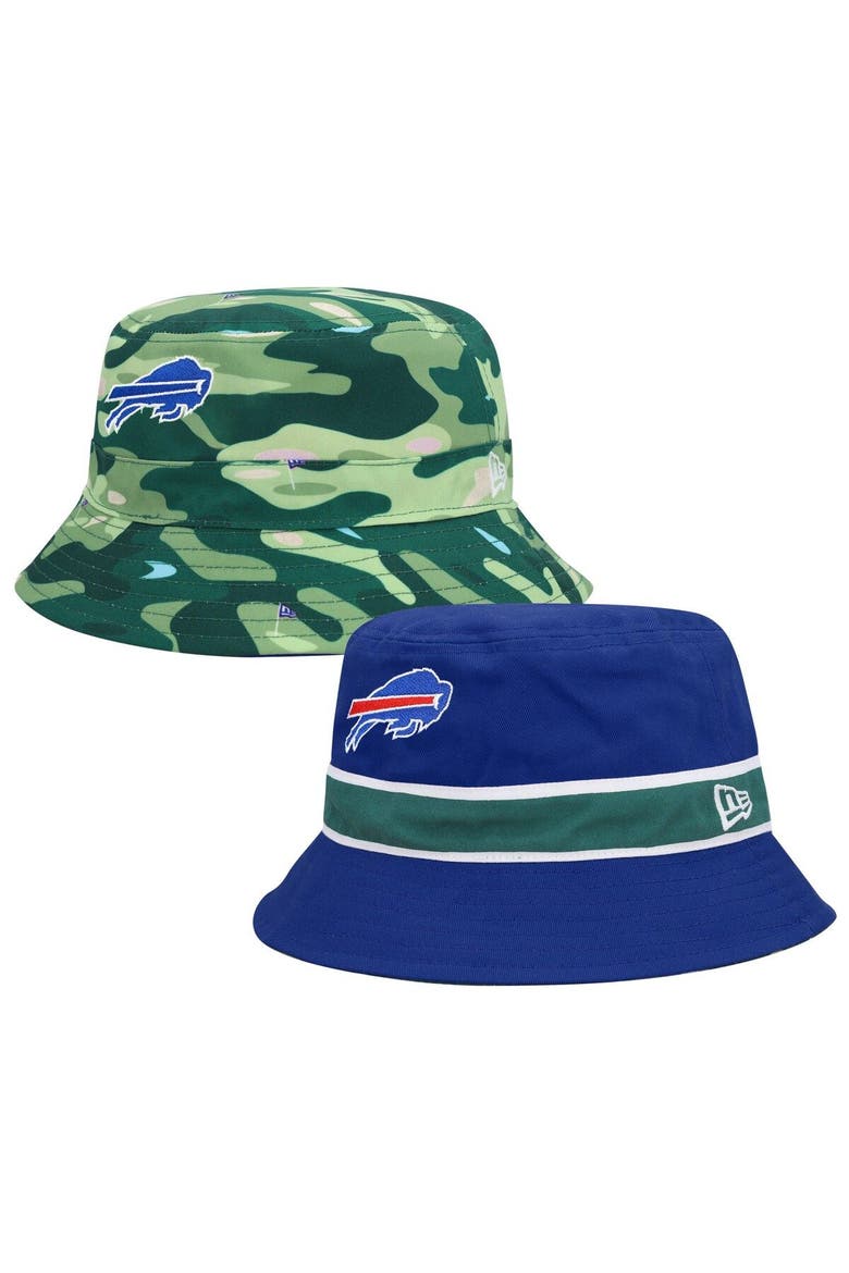 Men's New Era Royal/Camo Buffalo Bills Reversible Bucket Hat, Main, color, Royal