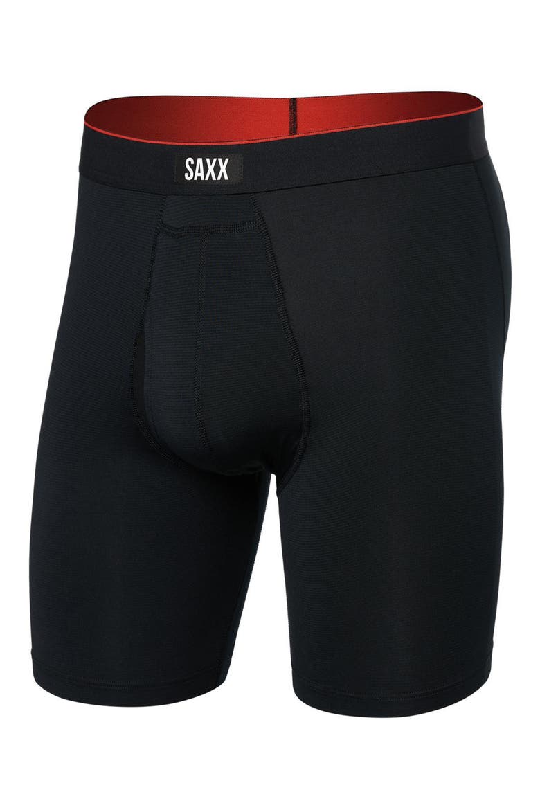 Multi-Sport Mesh Performance Long Boxer Briefs, Alternate, color, BLACK
