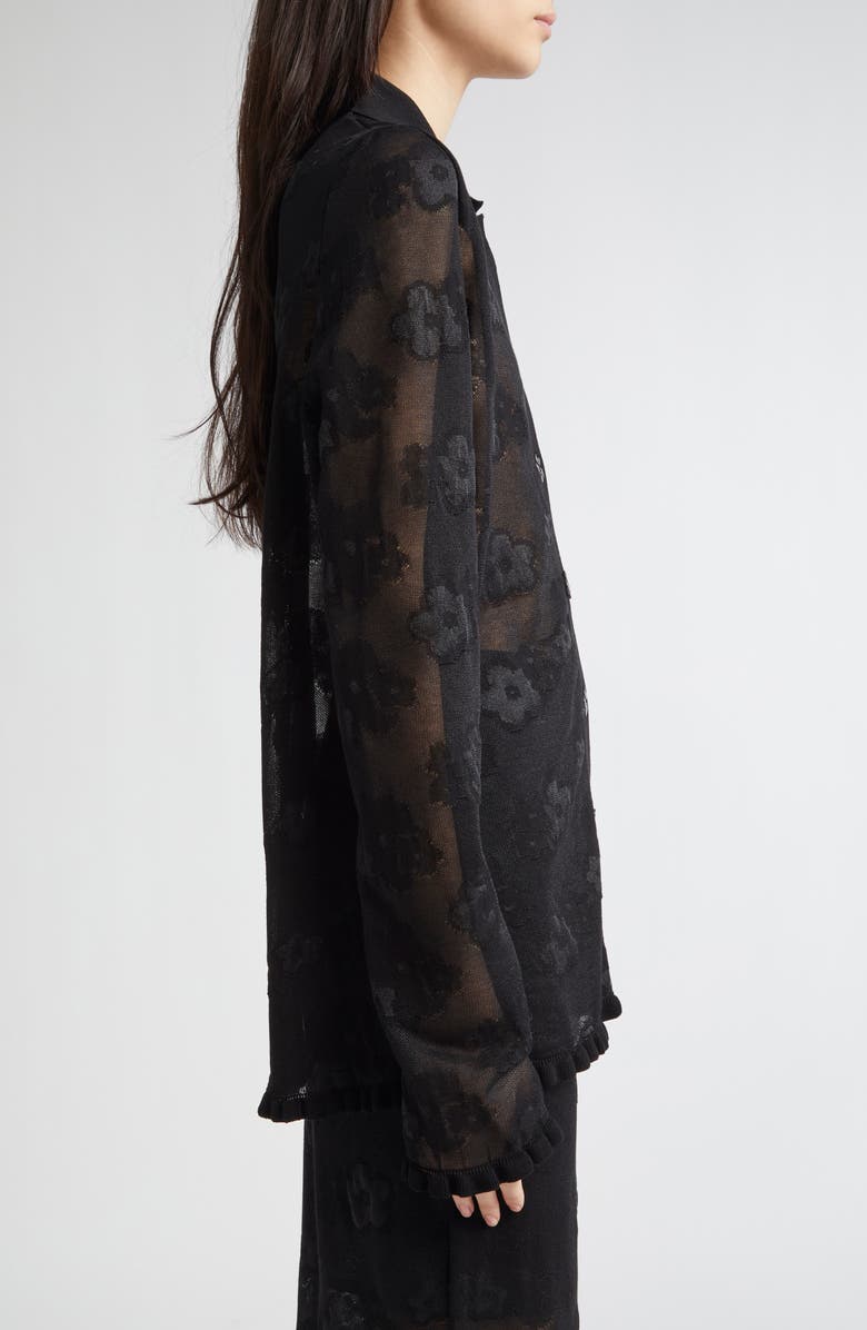 Cecilie Bahnsen Petra Oversize Sheer Jacquard Cardigan, Alternate, color, 