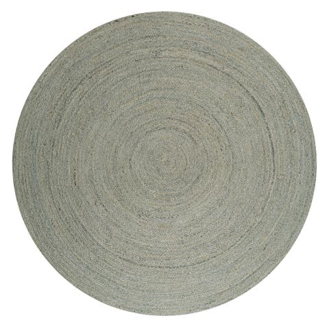 Zara Braided Coastal Cottage Round Jute Round Area Rug