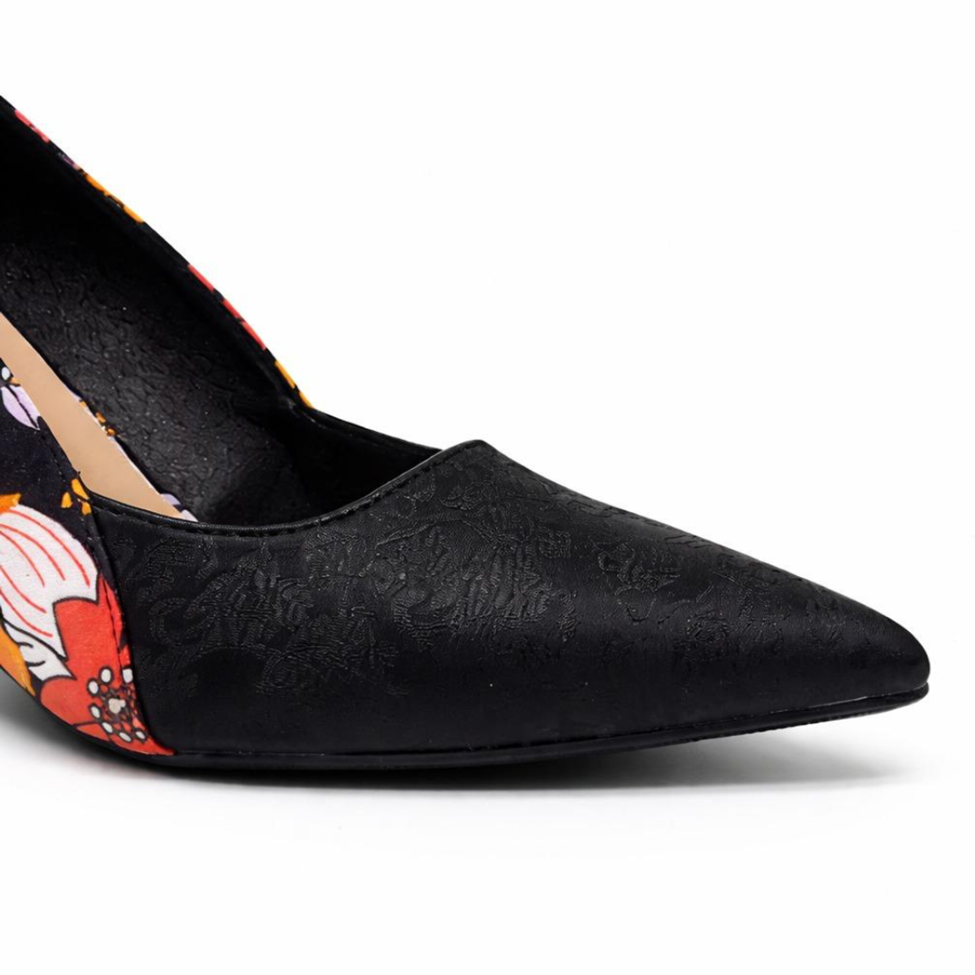Florence Block Heels, Alternate, color, Floral Black