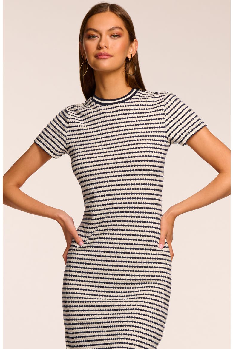 Skye Pattern Knit Midi Dress, Alternate, color, SPRING NAVY PUCKER