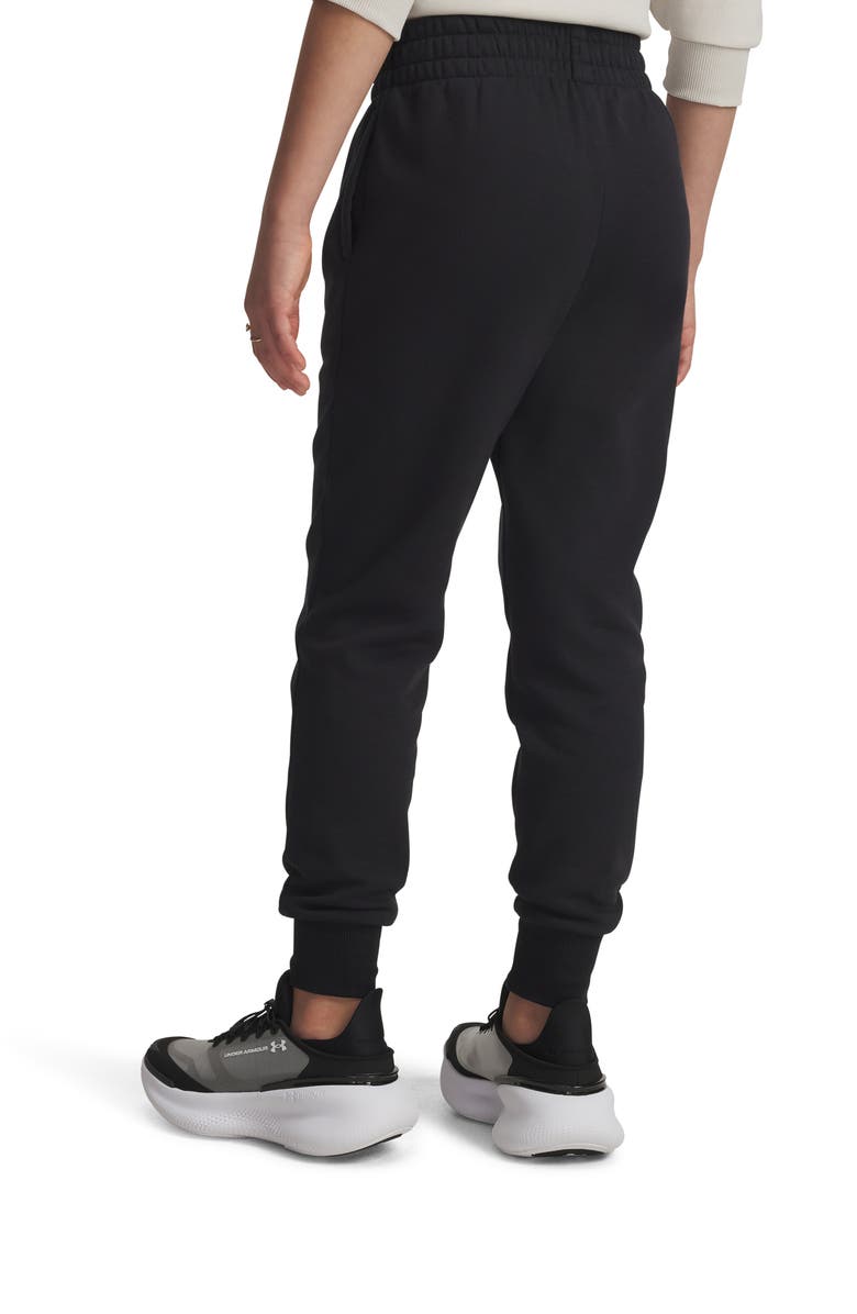 Under Armour Kids' Rival Fleece Cotton Blend Joggers, Alternate, color, Black