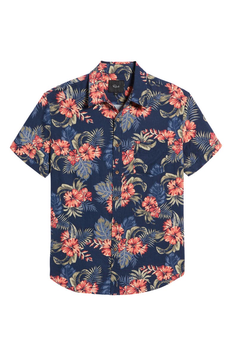 Rails Carson Floral Linen Blend Button-Up Shirt, Alternate, color, 