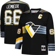 Mitchell & Ness Men's Mitchell & Ness Mario Lemieux Black Pittsburgh Penguins 1996/97 Blue Line 2.0 Jersey