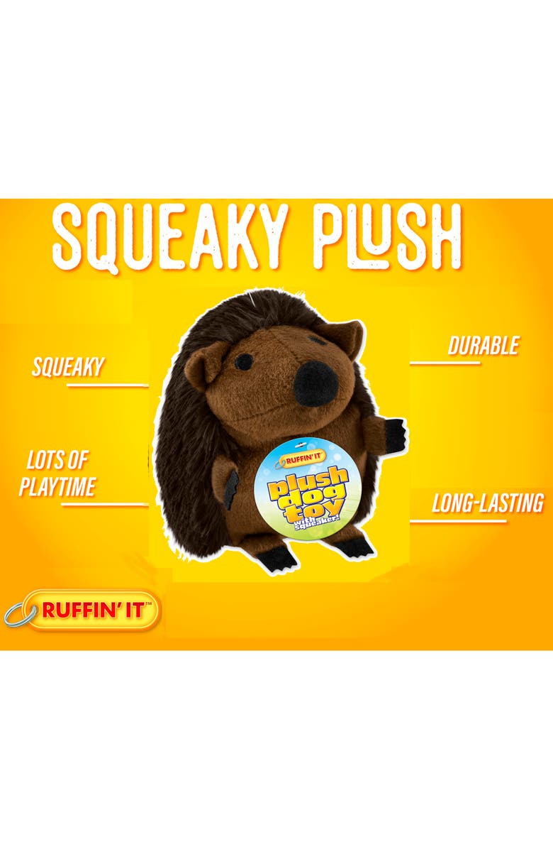 Ruffin' It Plush Large Hedgehog Plush Wildlife Dog Toy, Alternate, color, 