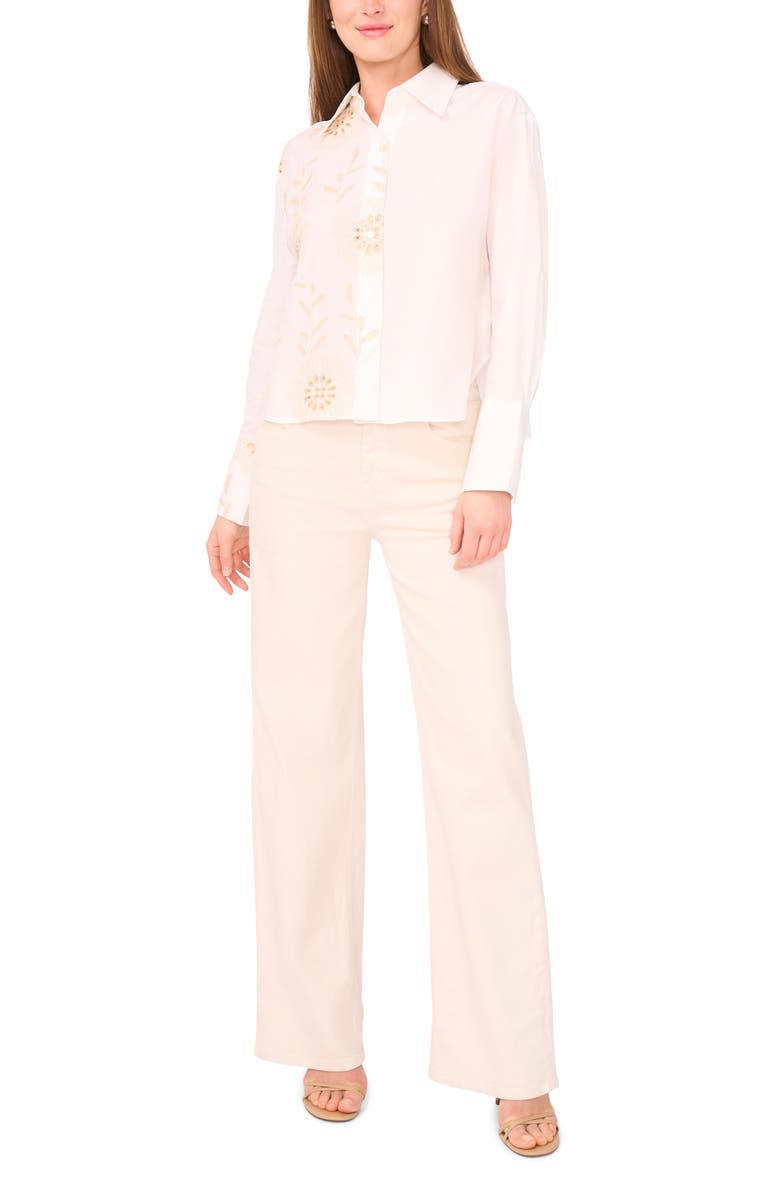 Parker The Corbin Long Sleeve Button Front Shirt, Alternate, color, Lucent White