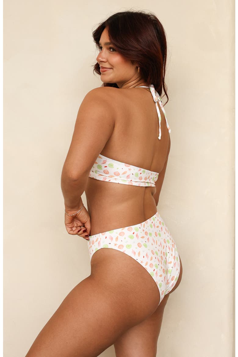 Seashore High Waist Cheeky Bikini Bottom, Alternate, color, Underwater Garden