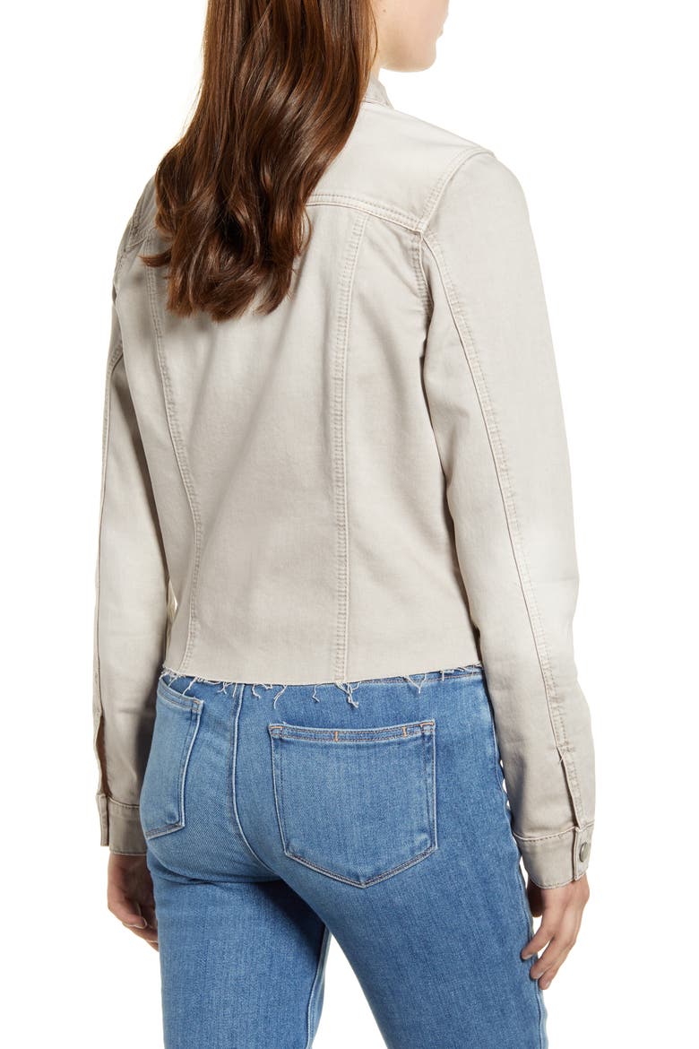 Raw Hem Denim Jacket, Alternate, color, MOTT