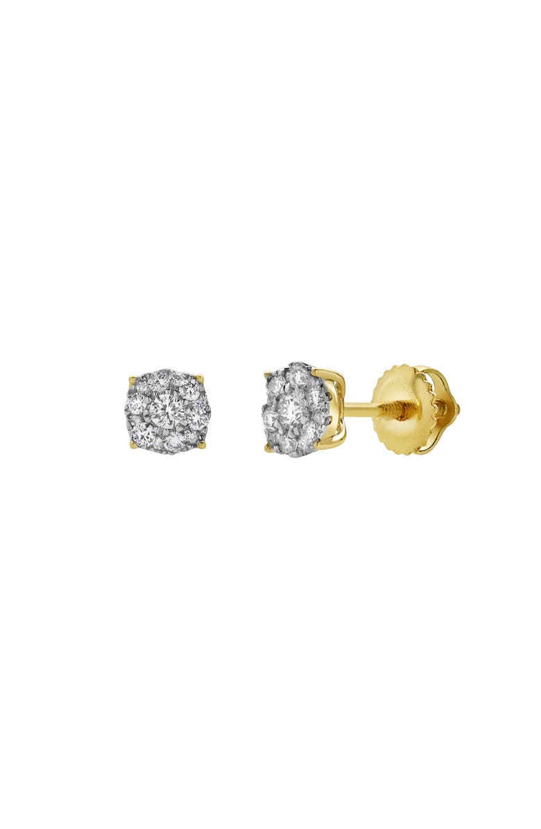 LuvMyJewelry Ballmore 10K Yellow Gold  Diamond Unisex Earrings - 0.22 Cts, Main, color, 10K Yellow Gold