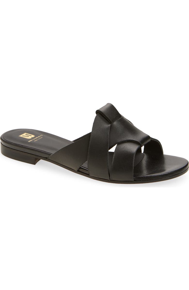 Bruno Magli Andria Woven Slide Sandal, Main, color, Black Leather