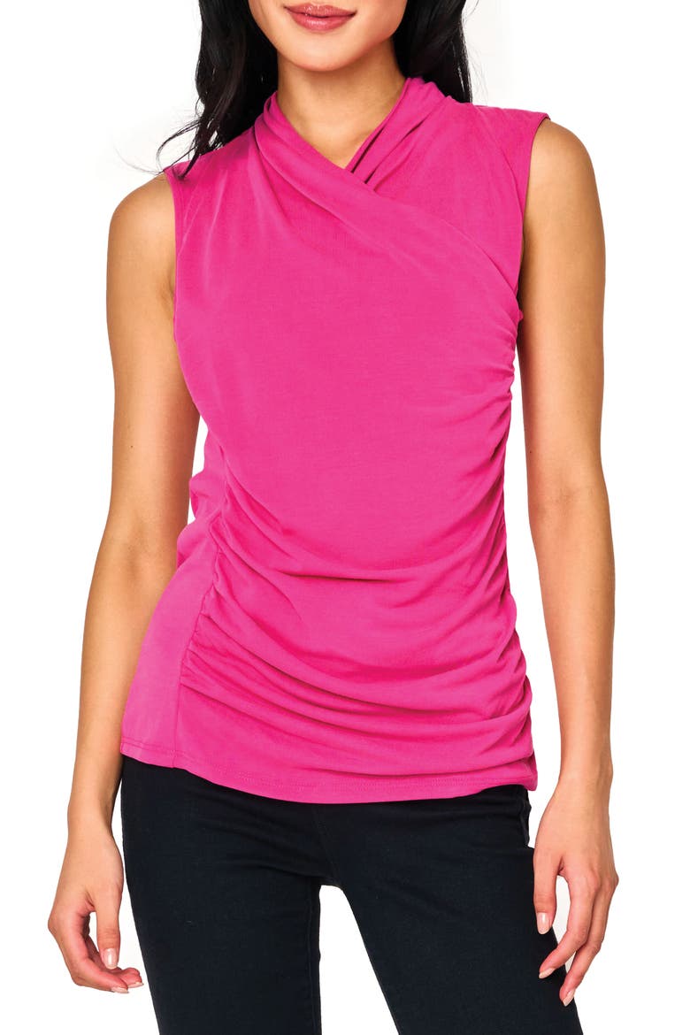 Side Cinch Wrap Tank, Main, color, FUCHSIA