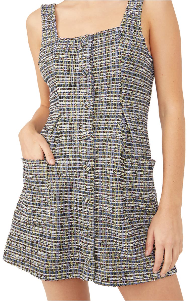 Free People Maxx Tweed Minidress, Alternate, color, 
