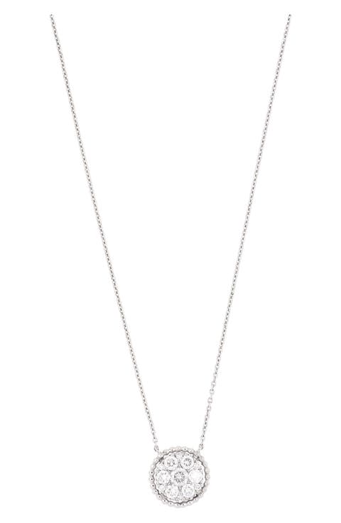Mika Beaded Circle Diamond Pendant Necklace (Nordstrom Exclusive)