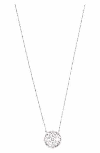 Mika Beaded Circle Diamond Pendant Necklace (Nordstrom Exclusive)