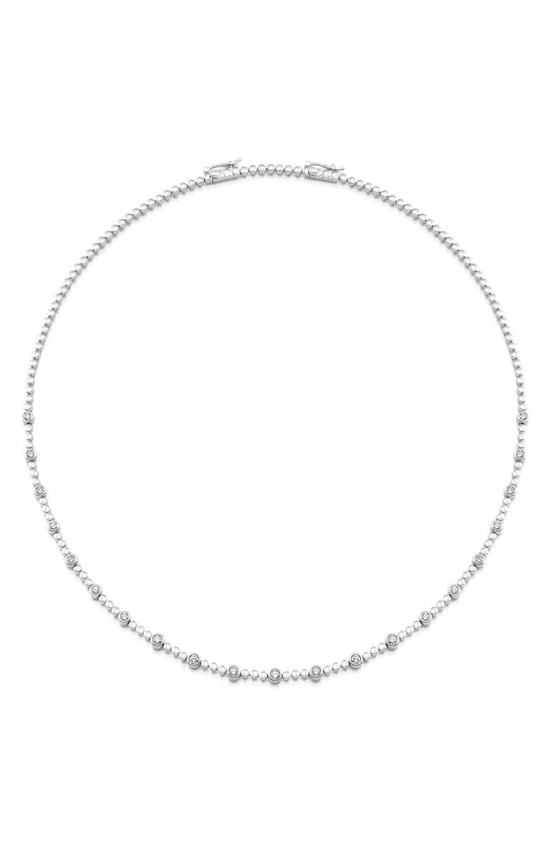 Sara Weinstock Isadora Bezel & Bead Chain Necklace, Main, color, 
