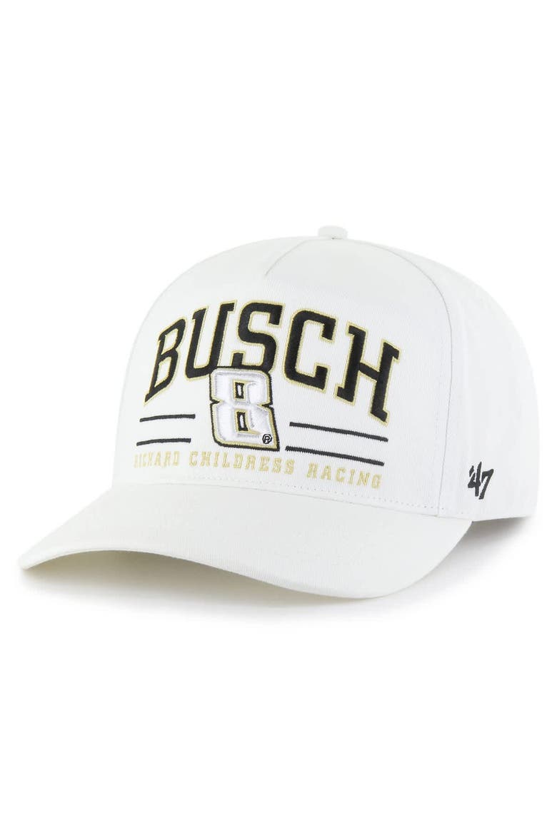 Men's '47  White Kyle Busch  Roscoe Hitch Adjustable Hat, Main, color, White
