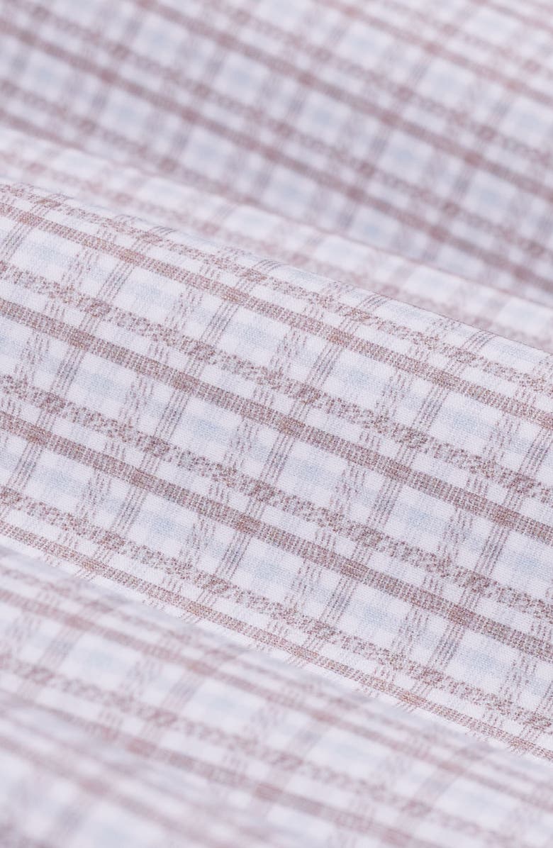 Bugatchi Devon OoohCotton<sup>®</sup> Shadow Plaid Button-Up Shirt, Alternate, color, Sand