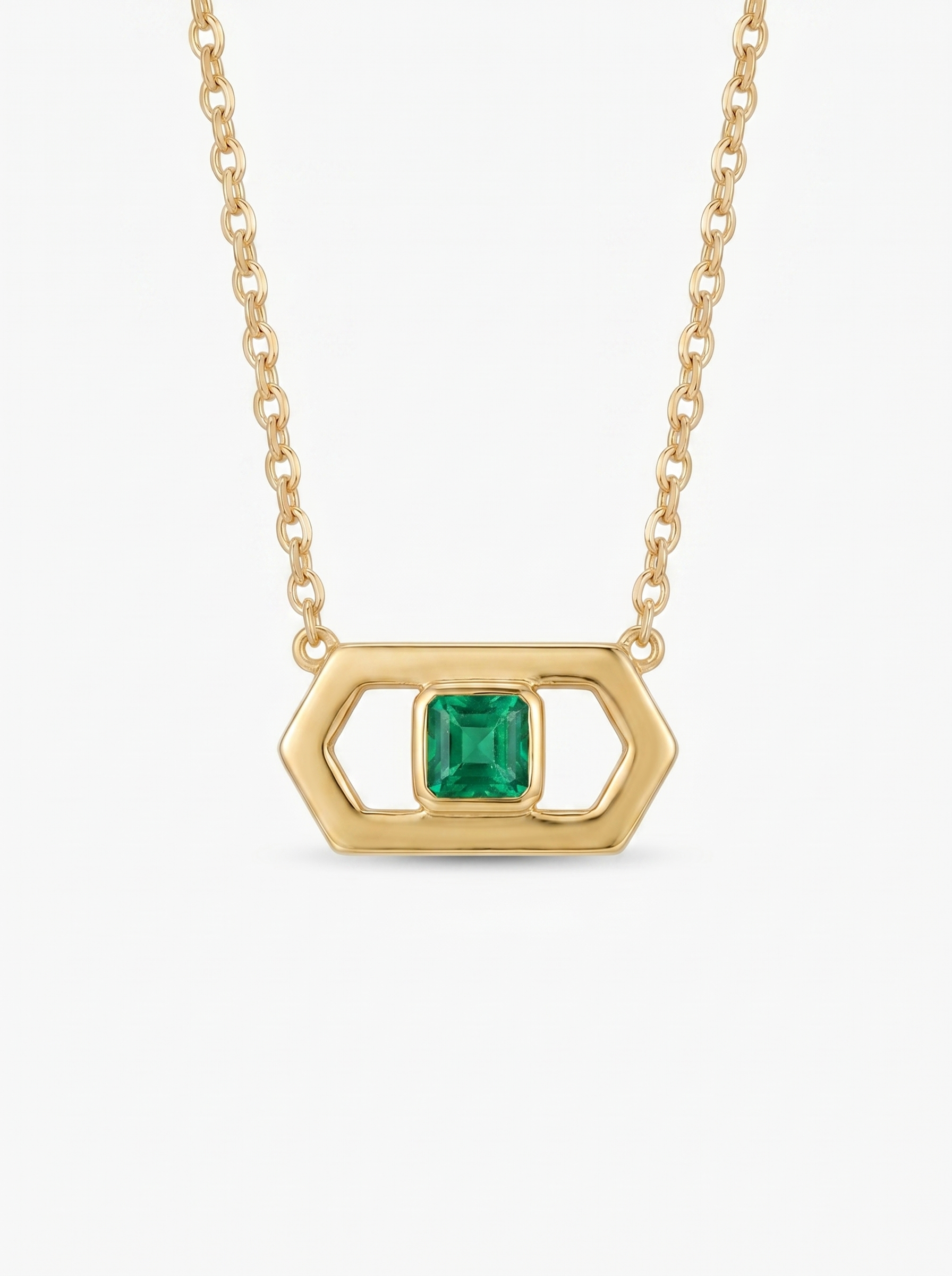 selected Gold/Emerald CZ