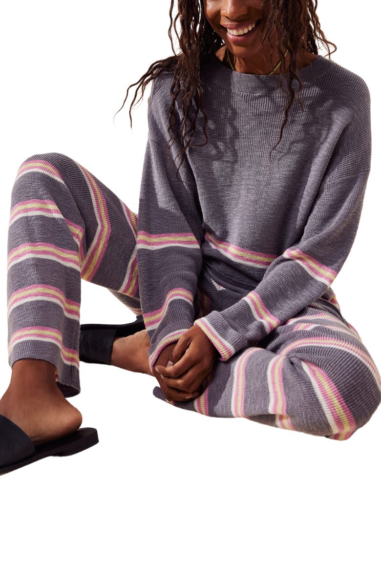 Free People Mariner Stripe Sweater & Pants Set, Alternate, color,