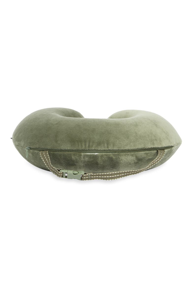 Memory Foam Neck Pillow, Alternate, color, OLIVE