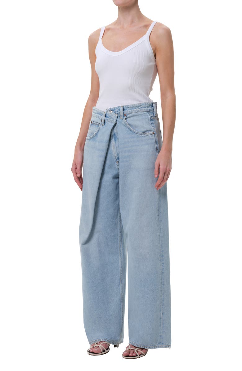 AGOLDE Jordan V-Neck Tank, Alternate, color, White