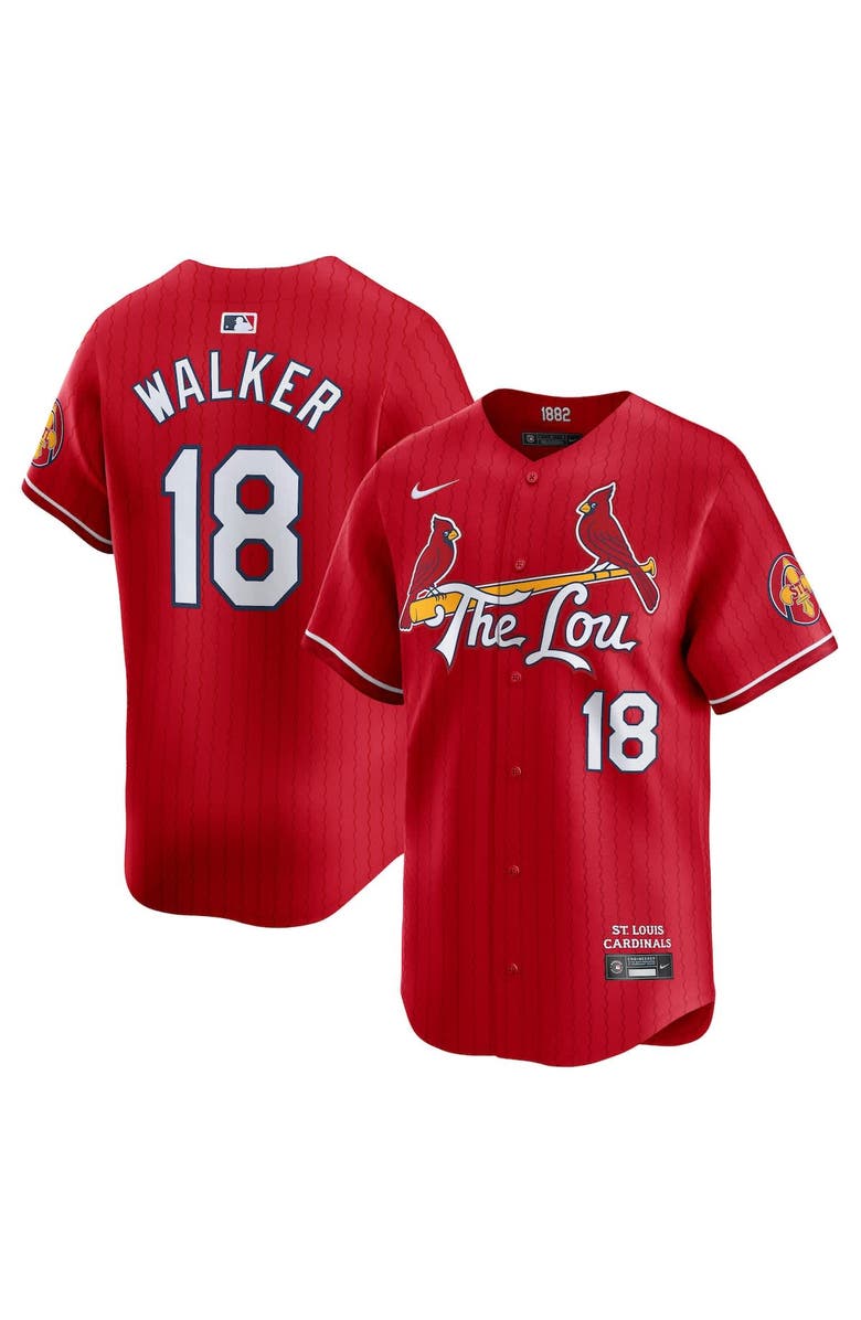 Nike Men's Nike Jordan Walker Red St. Louis Cardinals City Connect Limited Jersey, Alternate, color, Red