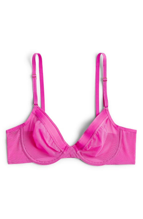Hanky Panky Unlined Mesh Underwire Bra In Berry Burst