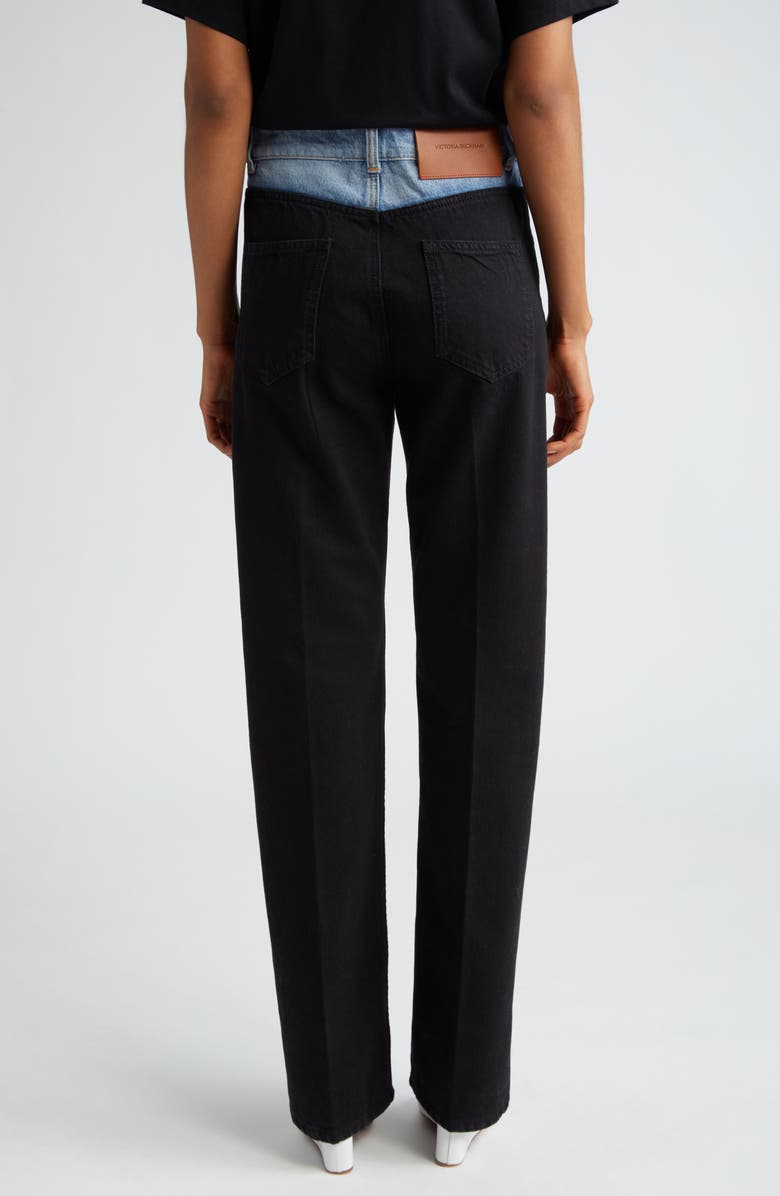 Victoria Beckham Julia Patchwork Jeans, Alternate, color, 