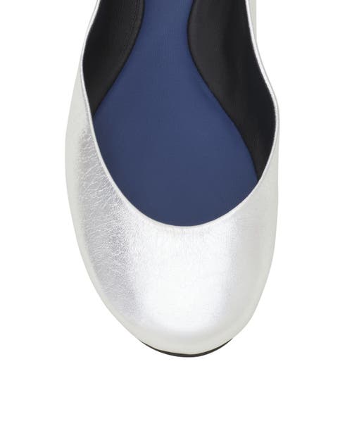 Lanvin Metallic-finish Leather Ballet Flats In Multi