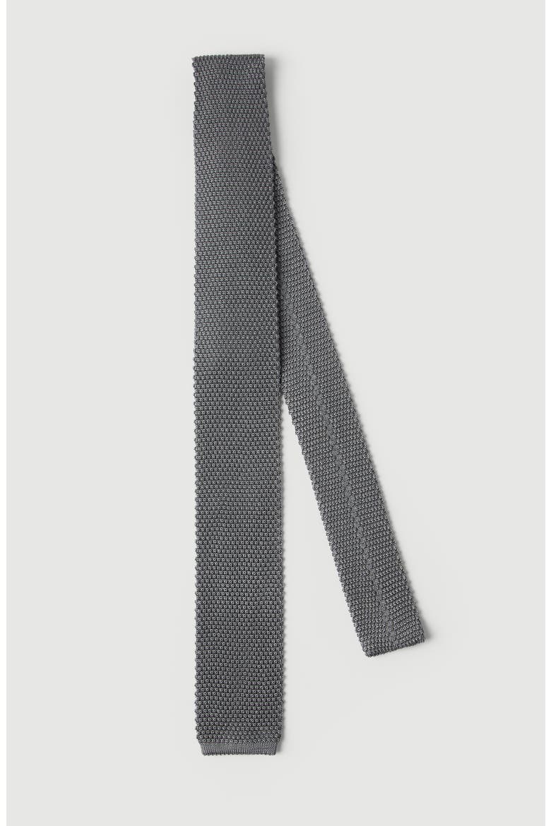 Knit necktie, Alternate, color, Grey