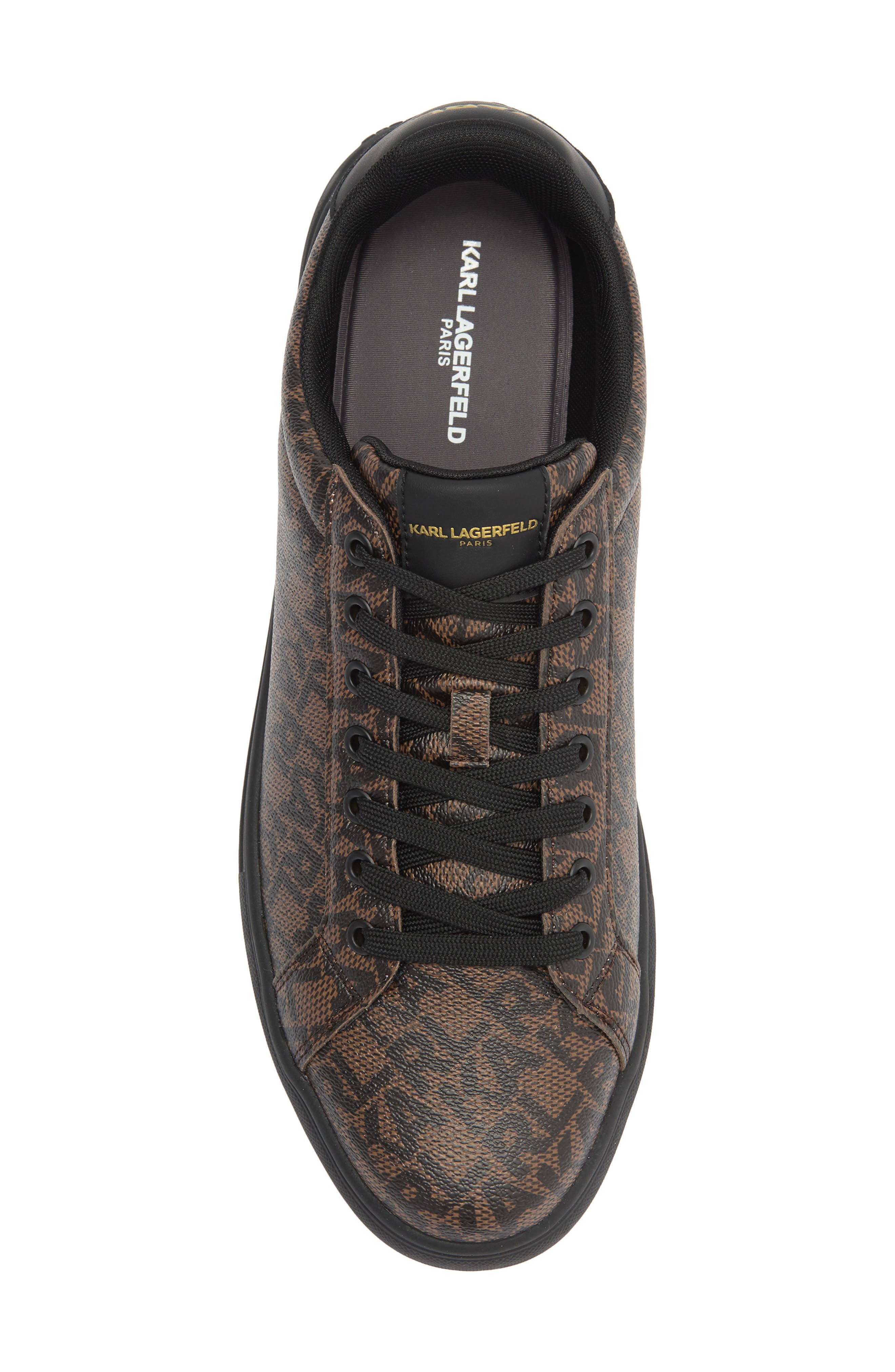 Allover Logo Sneaker, Alternate, color, COGNAC/ BLACK