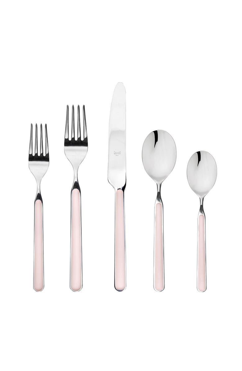 Mepra Fantasia Flatware Set - 5 Pieces, Main, color, Pale Rose