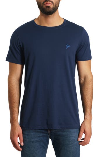 Jared Lang Solid T-shirt In Navy